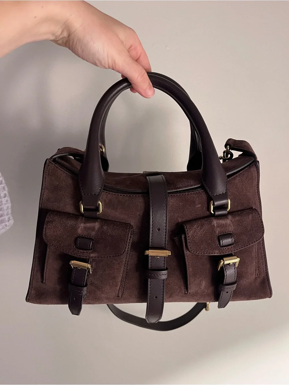 Mulberry Small Roxanne Chocolate Suede - Picture 3 of 8